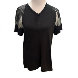 Guess Men’s Shirt Medium Black Logo Grunge Angel Wings Graphic Tee